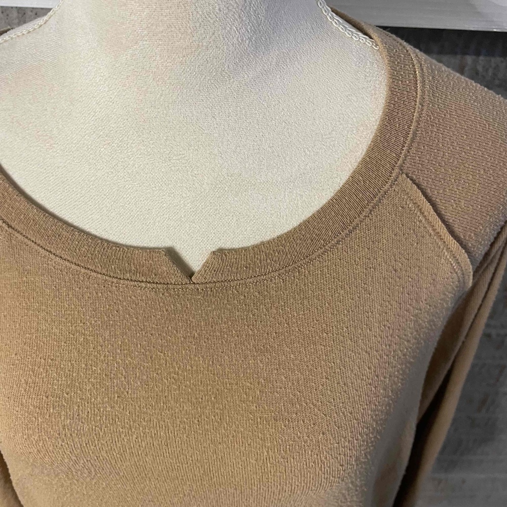 Michael Stars Beige Oversized Long Sleeve Crewneck Tee Size Small - Picture 3 of 5